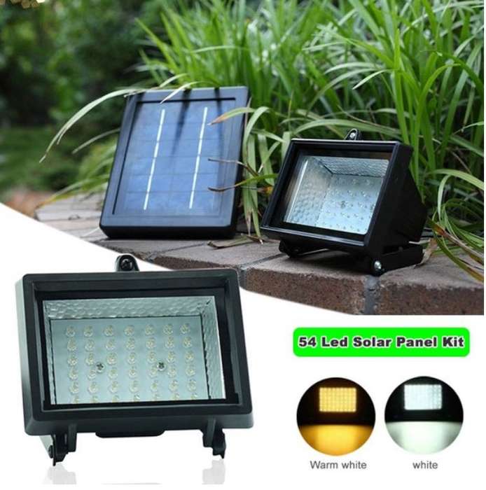 LED Solar Flood Light with 5 meter cable, Solar Panel, Bracket & Ground Stand, Day Night Sensor