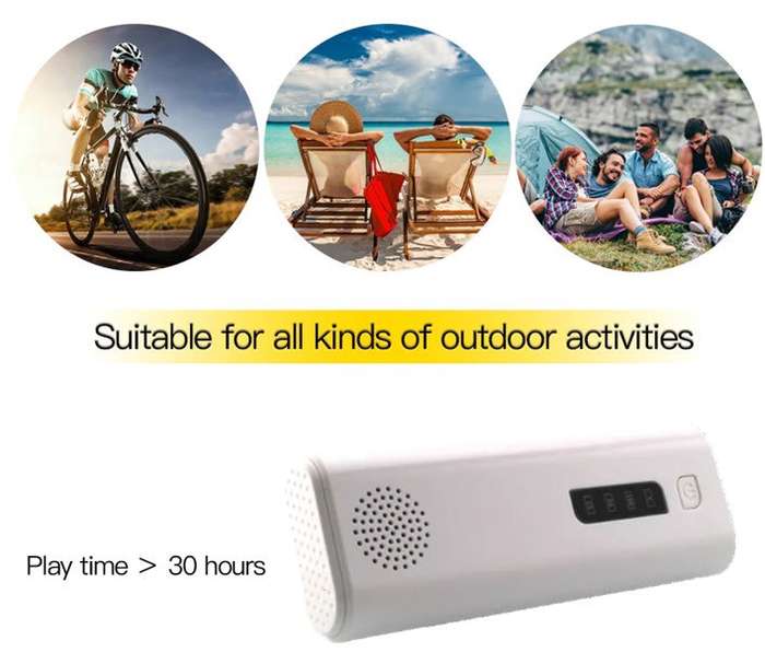 3-in-1 5200 mAh Power Bank, Bluetooth Speaker & Flashlight, USB Interface for Charging of Devices