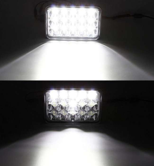 45 Watt 4" X 6" LED Headlight - Waterproof and Fit most vehicles with sealed beam headlights