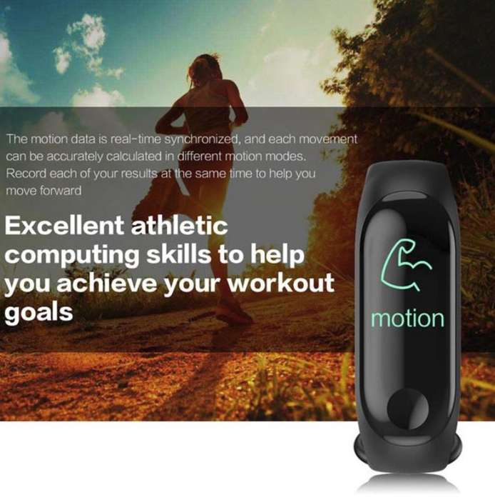 Bluetooth Fitness Tracker - Monitor Heart Rate, Blood Pressure, Blood Oxygen, Calorie, Distance,BLUE