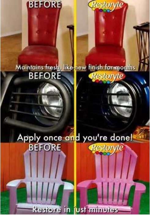 Restore & Protect plastic, metal, stone, vinyl & more, Just one wipe brings it back to life...