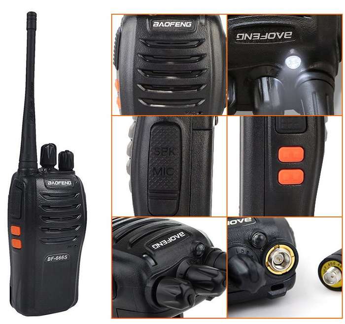 2 Piece Handheld Two-way Radio Set with Earphones,16 Channels, 3 - 5 km talking range etc