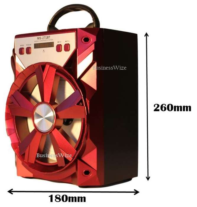 Bluetooth Multimedia X-Bass Speaker with FM Radio - Support USB/TF/AUX/MIC/LED Display