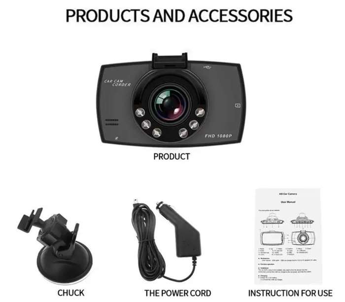 HD 1080P DVR Camera & Camcorder For Vehicle, Motion Detection, G-Sensor etc.