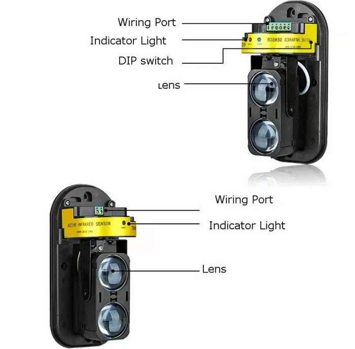 Infrared Alarm Intrusion Detector Twin Beam Sensor 150M Outdoor Perimeter Barrier