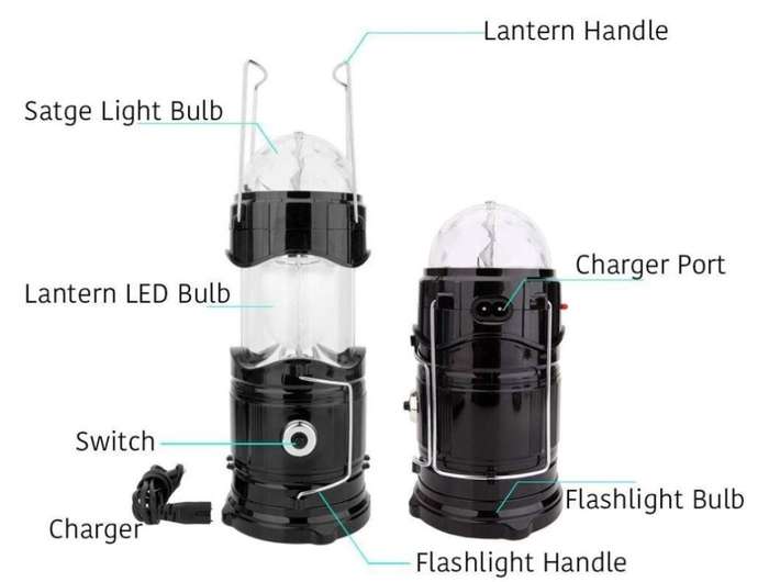 Multi-function Super Bright Rechargeable LED Camping Light with 3 Lightening Modes