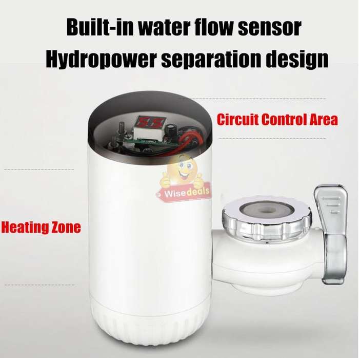 Electric Heating Faucet  Install Directly on to Your Tap, Include Faucet Adapters