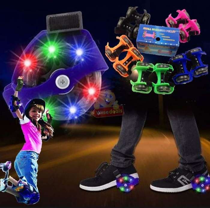 Adjustable LED Flashing Roller Skates, Lightweight, Firm and Durable