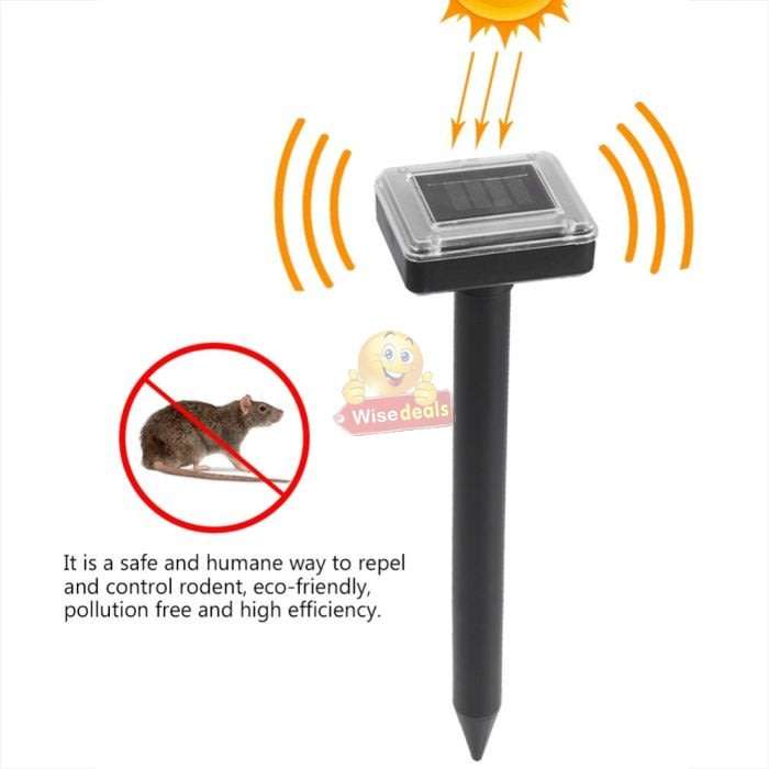 SOLAR Ultrasonic Pest Repeller to Keep Mice, Rats & other Pests From your Lawn Forever! Pet Friendly