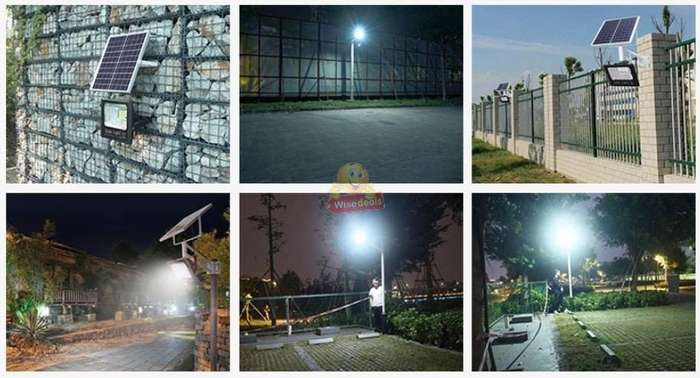 60W LED SOLAR Flood Light with Remote Control, Solar Panel, 5m Cable, Waterproof & 1350 Lumens