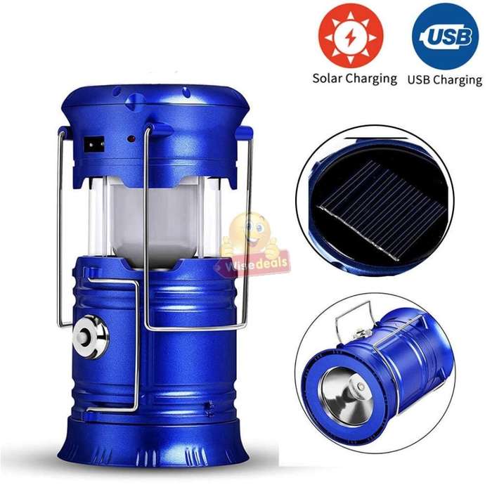Waterproof Solar Lantern Light Charged by sun light or AC Charging Cord