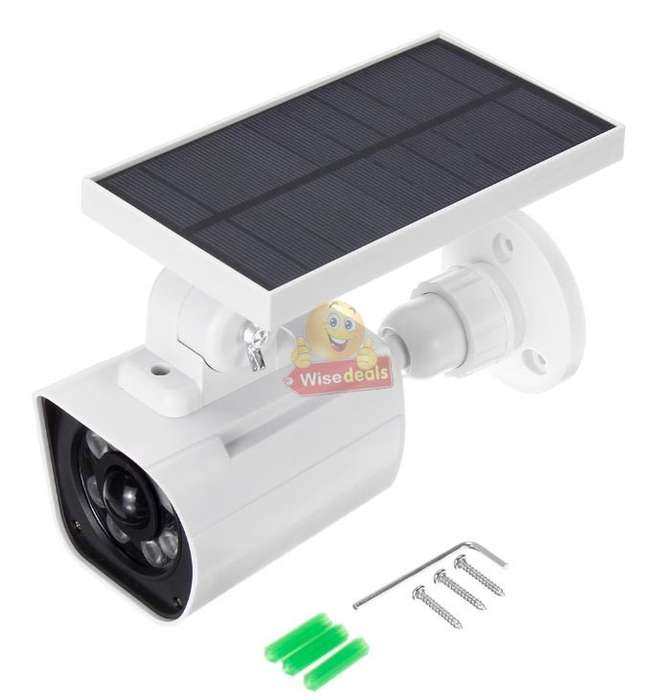 LED 1000LM Solar Light & Dummy Surveillance Camera, 3 Lightening Modes, Ideal to protect your home