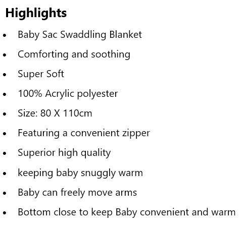 Supper Soft 3-in-1 Baby Blanket, Coat & Sleeping Bag, All in One
