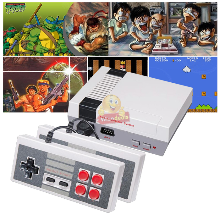 Game Console with 2 Controllers and 600 Built-in Games, Hours of Fun for the Whole Family
