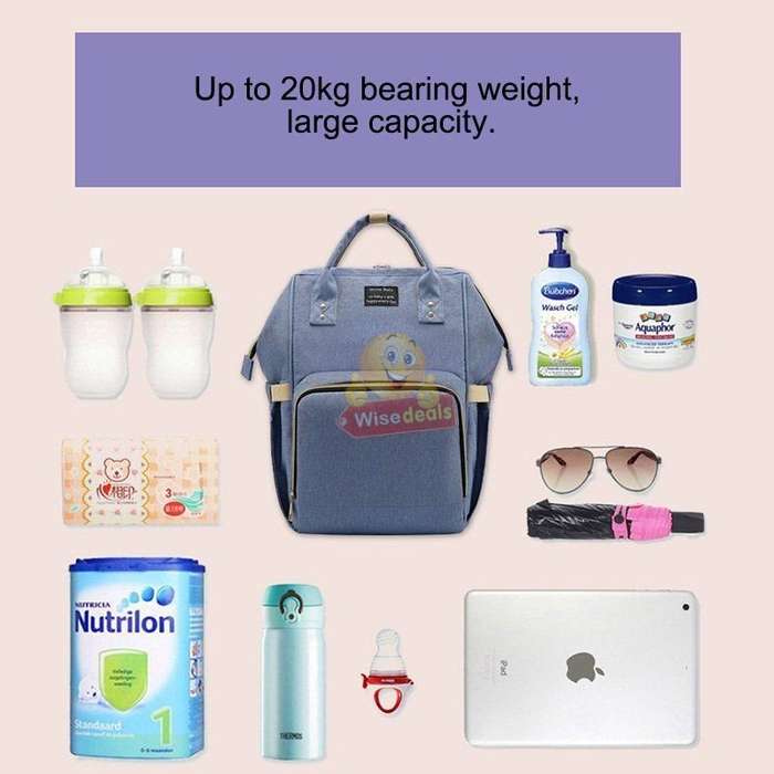 Large Capacity Baby Backpack Bag with insulated bottle pockets