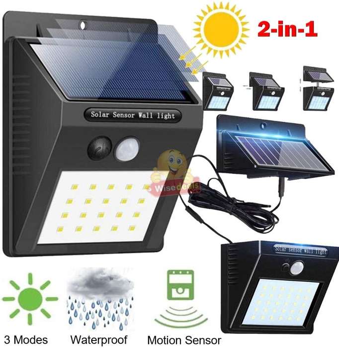 NEW 2-IN-1 SOLAR SPLIT Wall Light with 3 Modes, PIR Motion Sensor, Waterproof & Eco-Friendly