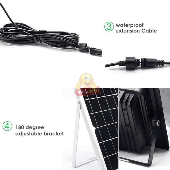 40W LED SOLAR Flood Light with Remote Control, Solar Panel, Waterproof and 1050 Lumens
