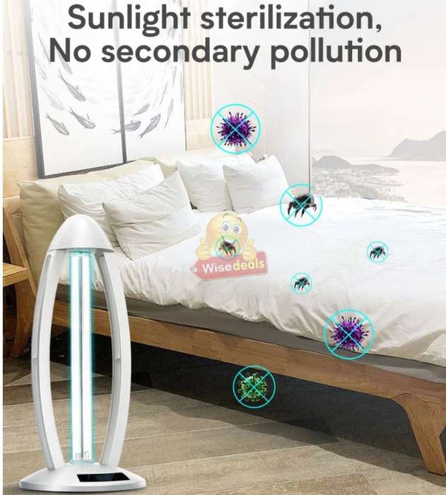 Large UV Disinfection Lamp, Sterilize, Remove Mites, Remove Odors, Remote & Timer Settings