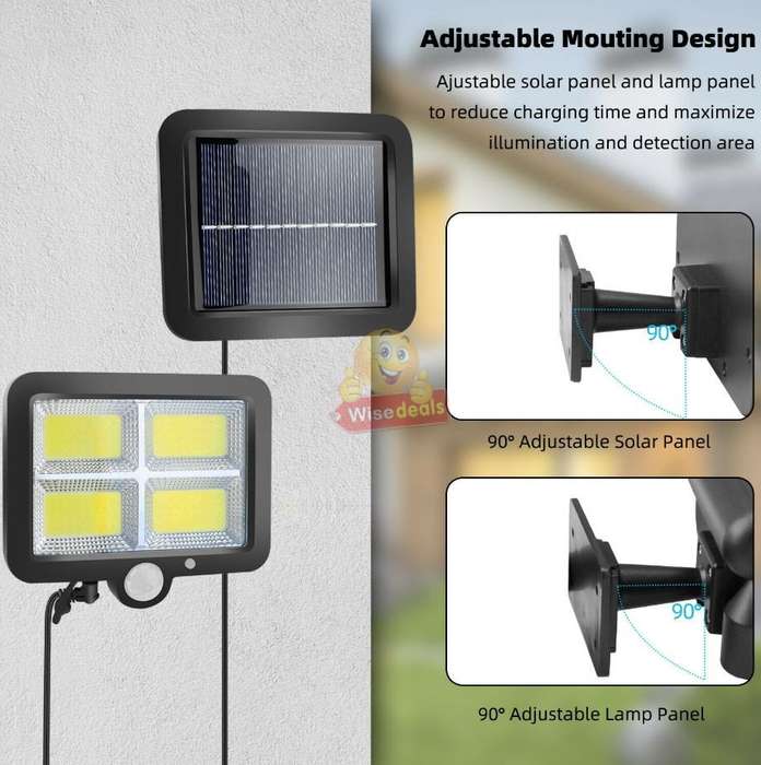 4 COB LED Multi functional SOLAR Energy Flood Light Kit with Remote Control