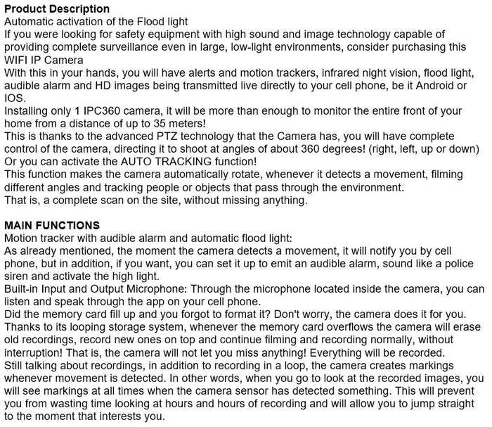 Waterproof Outdoor WIFI IP Camera, Auto Tracking, Motion Detector, Two-way Communication etc.