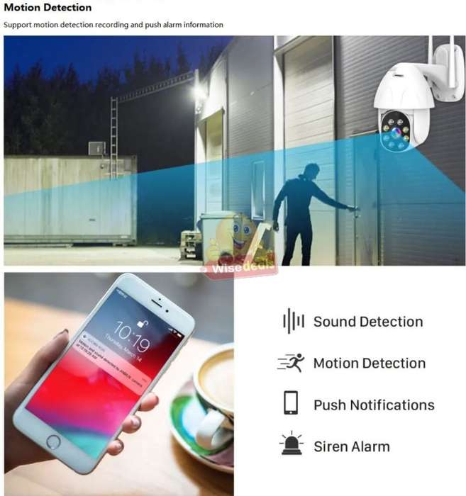 Waterproof Outdoor WIFI IP Camera, Auto Tracking, Motion Detector, Two-way Communication etc.
