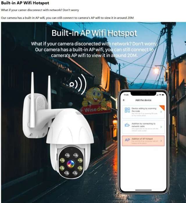 Waterproof Outdoor WIFI IP Camera, Auto Tracking, Motion Detector, Two-way Communication etc.