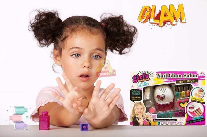 This Amazing Nail Set Comes Complete with Dryer with light, Nail Polish, Nail Gems, Separators etc.