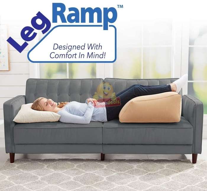 Comfortable Medical Inflatable Leg Pillow, Improves Blood Circulation, Reduce Swelling, Back Pain...