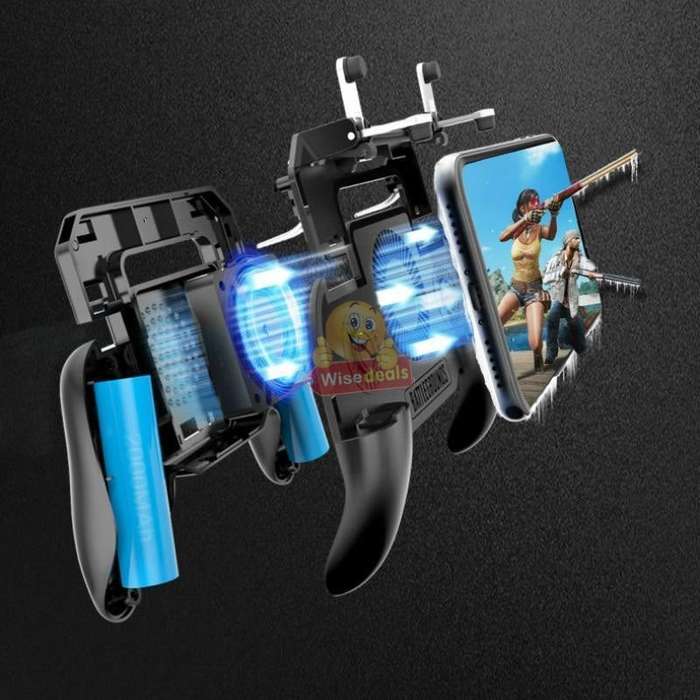 4-IN1 Mobile Game Controller, Works as Gamepad, Gaming Trigger, Phone Charging and Cooling Fan