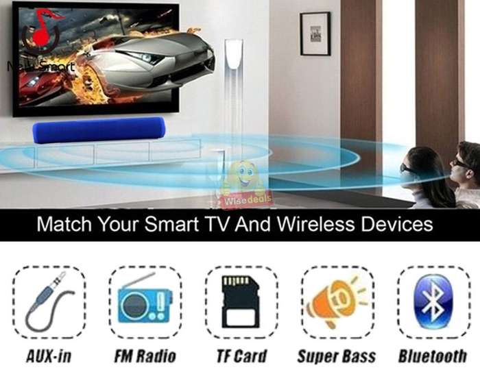 Wireless Bluetooth Soundbar with FM Radio, Support SD Card, USB, AUX, Superb Sound