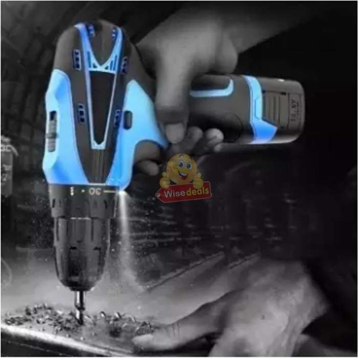 12V Cordless Drill / Screwdriver in Storage Case with 2 X Rechargeable Batteries & Power Adaptor