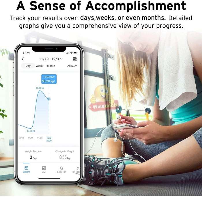 Smart Bluetooth Scale Measure Several Body Compositions & Support Several Users