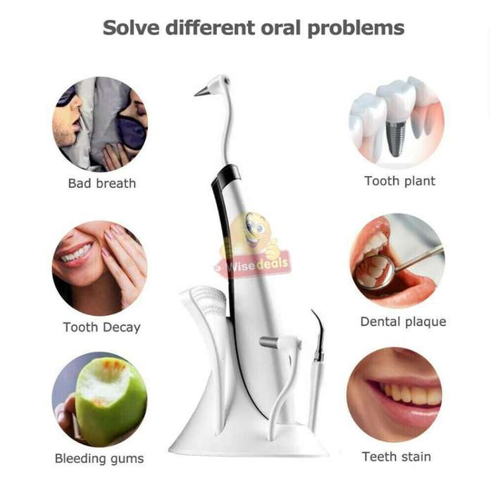 Electric Ultra-Sonic Acoustic Vibration Tooth Cleaner & Calculus Remover for beautiful teeth
