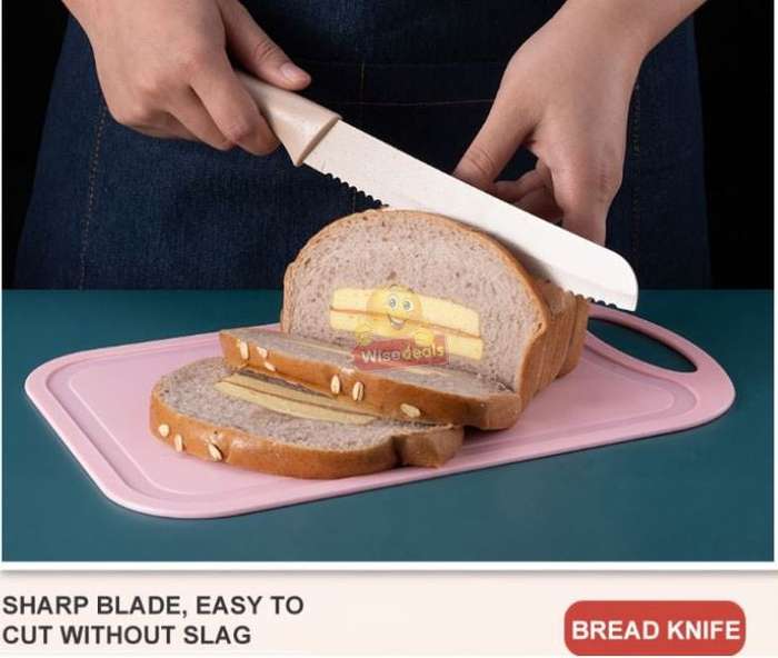 6Pcs Corrugated Kitchen Knife Set, Super Sharp, Durable Coating, Tarnish and Rust Resistant