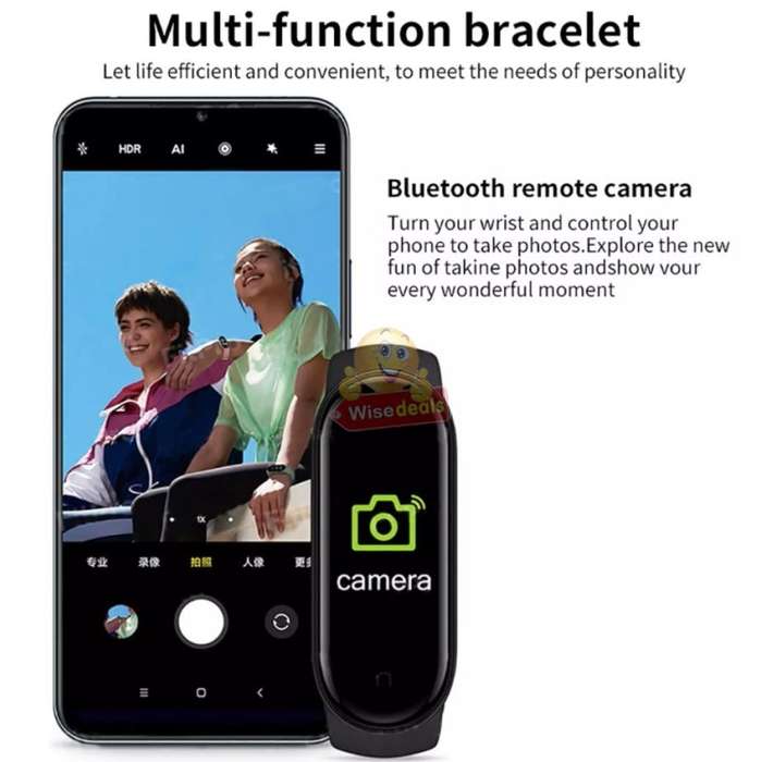 Bluetooth Fitness Watch - Monitor Heart Rate, Blood Pressure, Blood Oxygen, Sport, Calorie, Distance
