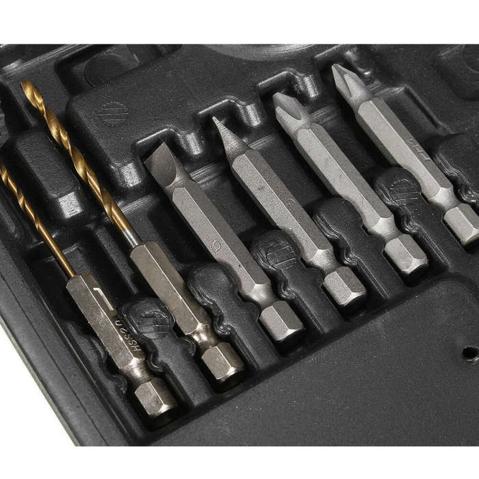 45Pcs Cordless Rechargeable Screwdriver and Drill Set