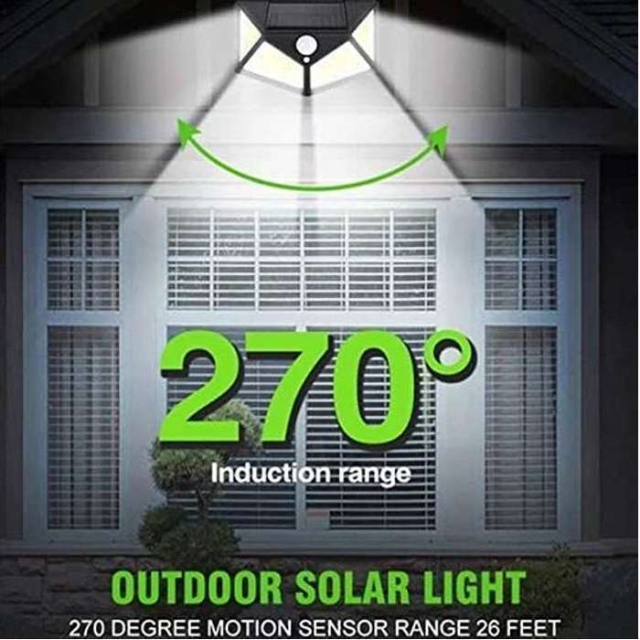 100 LED Solar Sensor Wall Light