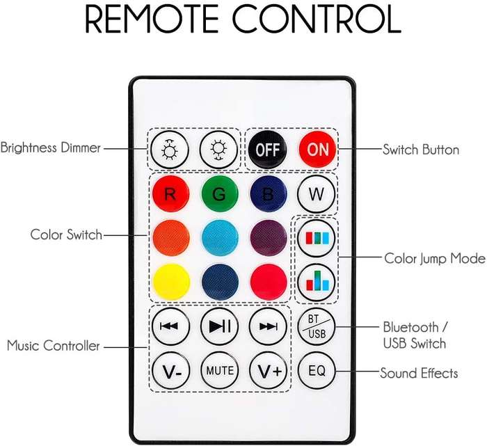 Bluetooth Speaker LED 16 Colour Bulb Light