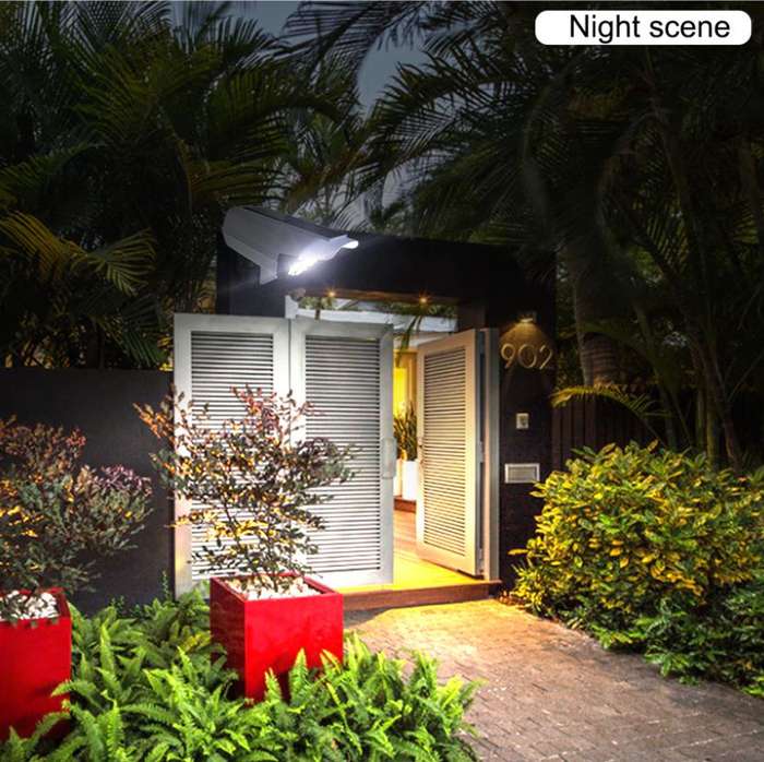 Solar Security Motion Sensor Flood Light with Remote Control