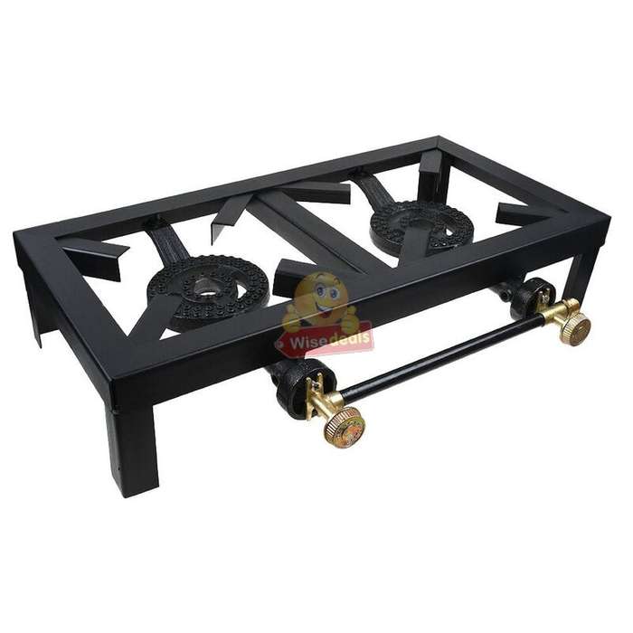 Double Burner Cast Iron Gas Cooker
