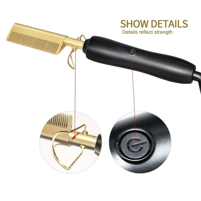 Electric Hot Hair Comb Straightener