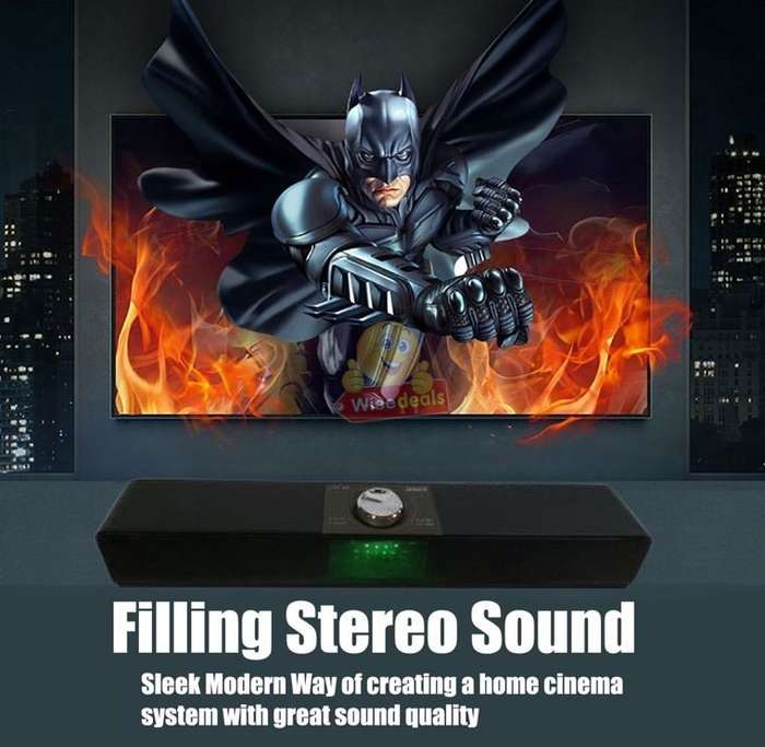 Wireless Bluetooth Sound bar, Filling Stereo Sound 1800mAh Rechargeable Battery