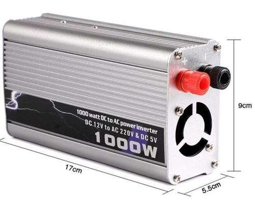 1000W Solar Power Inverter - Convert 12V DC to 220V AC - 1000W Constant Power & 2000W Peak Power