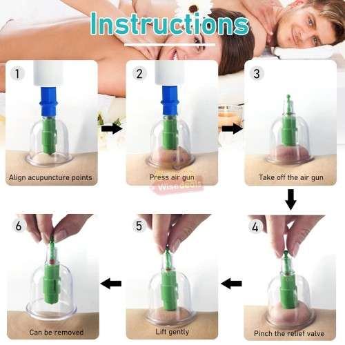 12 Cups Medical Chinese Vacuum Cupping Body Massage Therapy kit