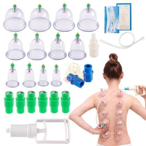 12 Cups Medical Chinese Vacuum Cupping Body Massage Therapy kit