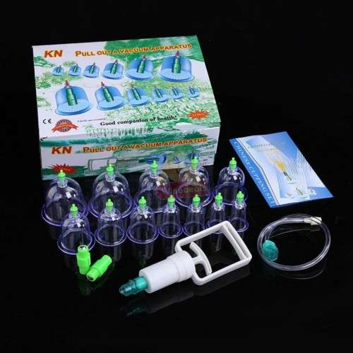 12 Cups Medical Chinese Vacuum Cupping Body Massage Therapy kit