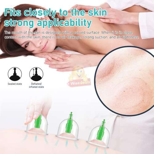 12 Cups Medical Chinese Vacuum Cupping Body Massage Therapy kit