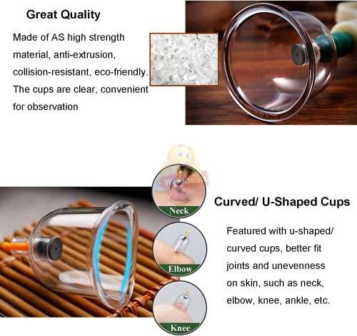 12 Cups Medical Chinese Vacuum Cupping Body Massage Therapy kit