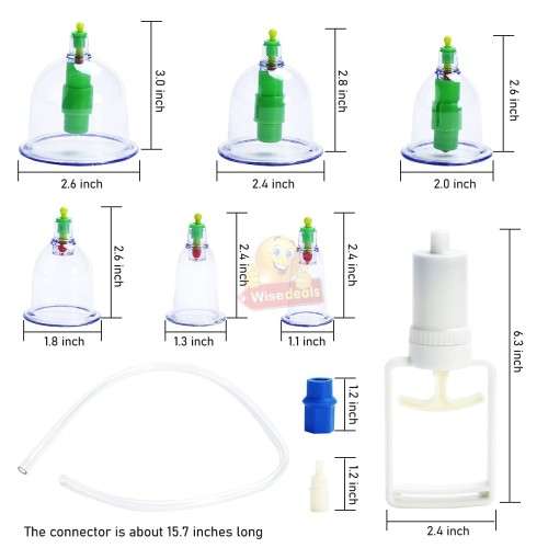 12 Cups Medical Chinese Vacuum Cupping Body Massage Therapy kit