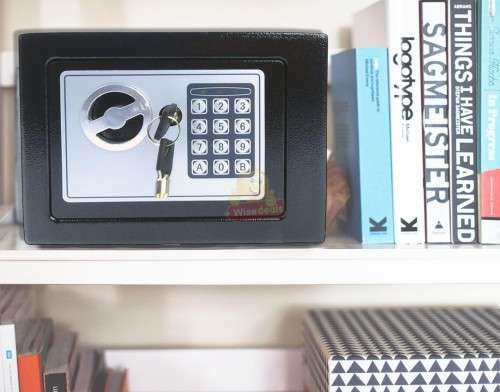 Digital locking Safe with Keys - Durable and Strong Stainless Steel